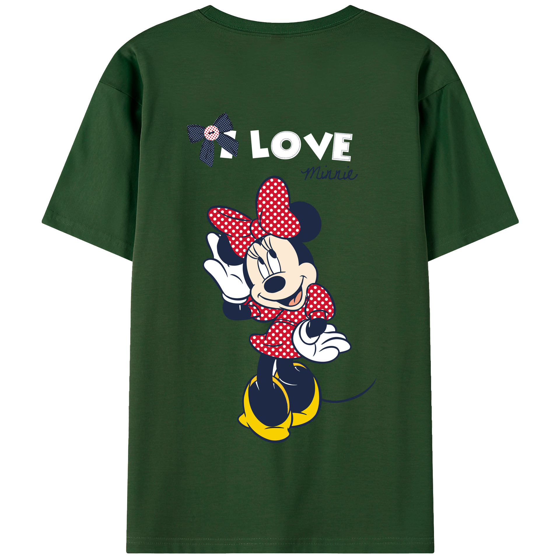 （画像用） ミッキーマウス Mickey Mouse 綿100％半袖Tシャツ（背面プリント）
